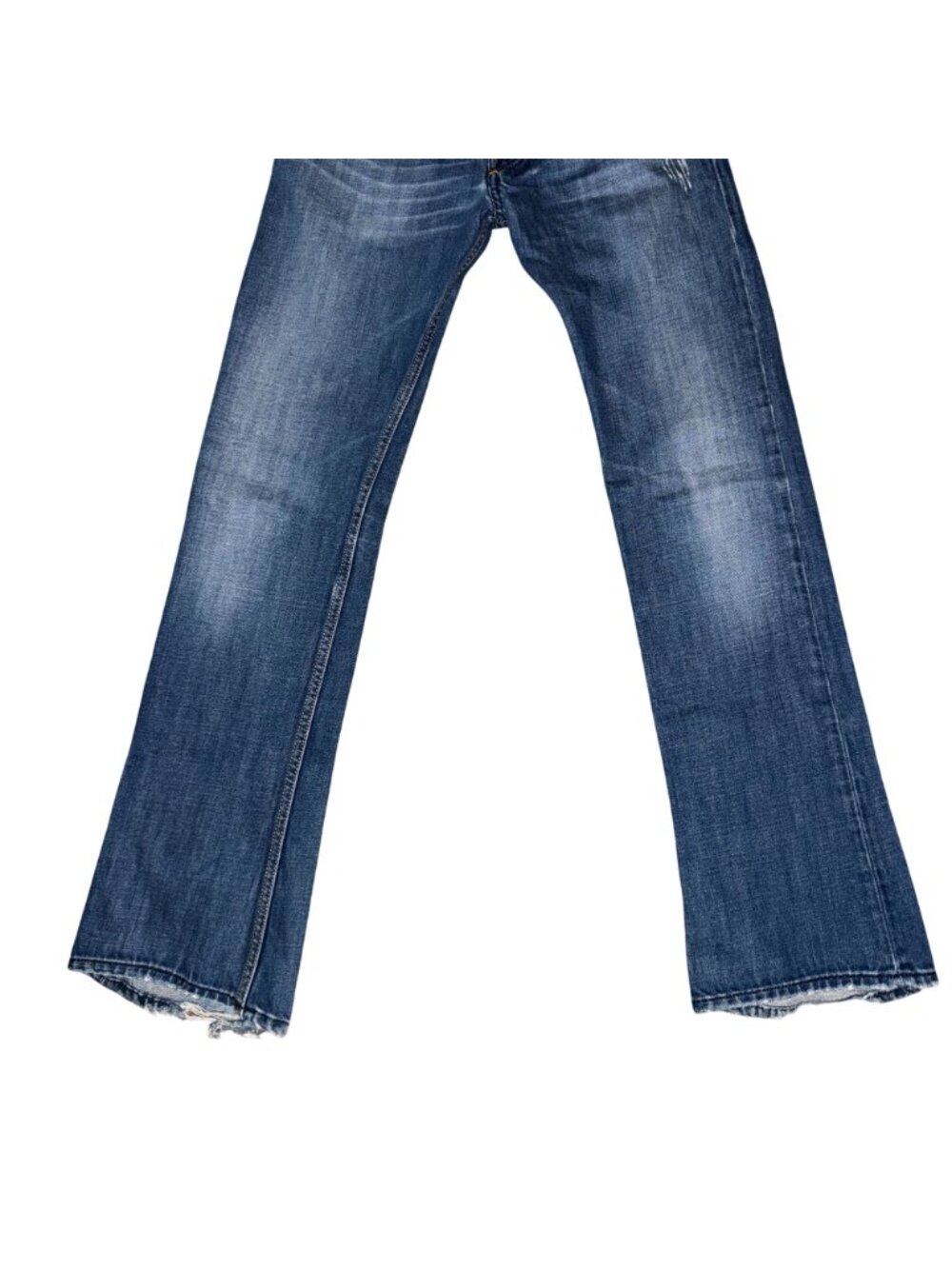 Diesel Trouleg Bootcut Mens Jeans 27 31 Italy Light Wash Distressed Embroidered - Picture 4 of 8